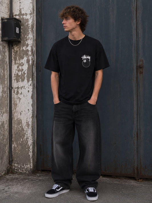 Stussy 8-Ball Tee Shirt - Black