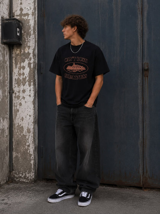 Corteiz x Central Cee “Can’t Rush Greatness” Tee Shirt - Black