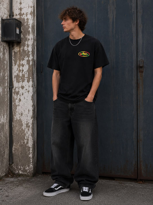 Corteiz Sunset Tee Shirt - Black