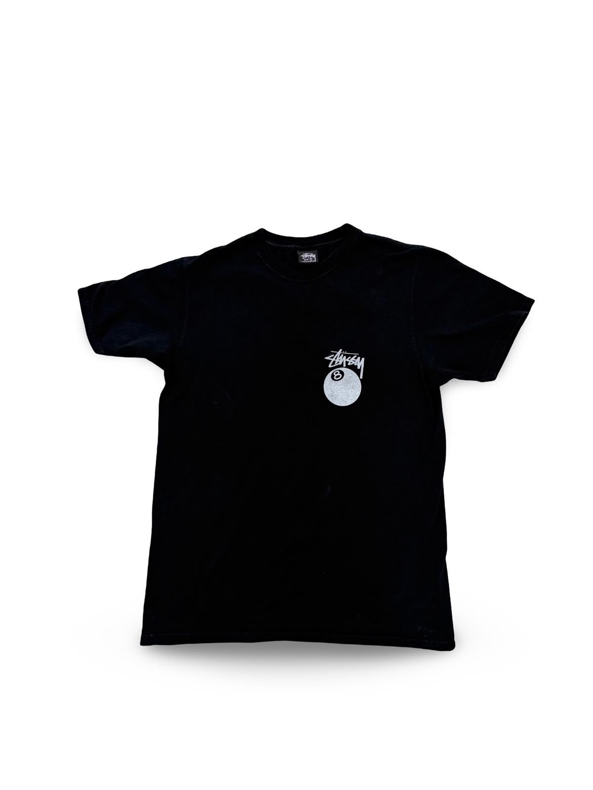 Stussy 8 Ball Pigment Dyed Tee Shirt - Black