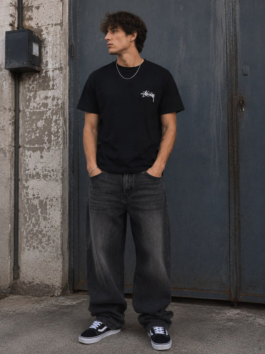 Stussy 8 Ball Fade Tee Shirt - Black